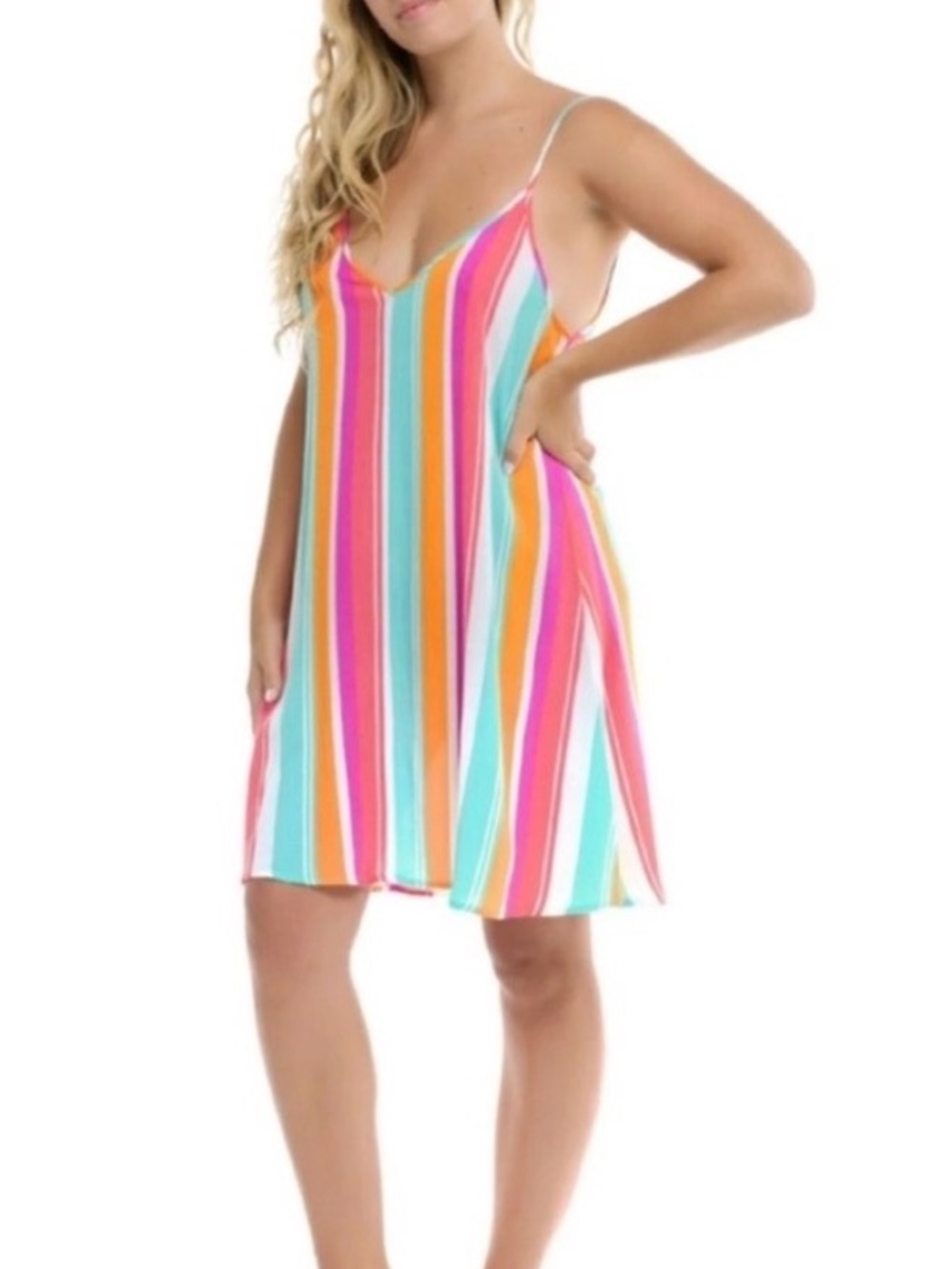 Body Glove striped beach dress (size L)